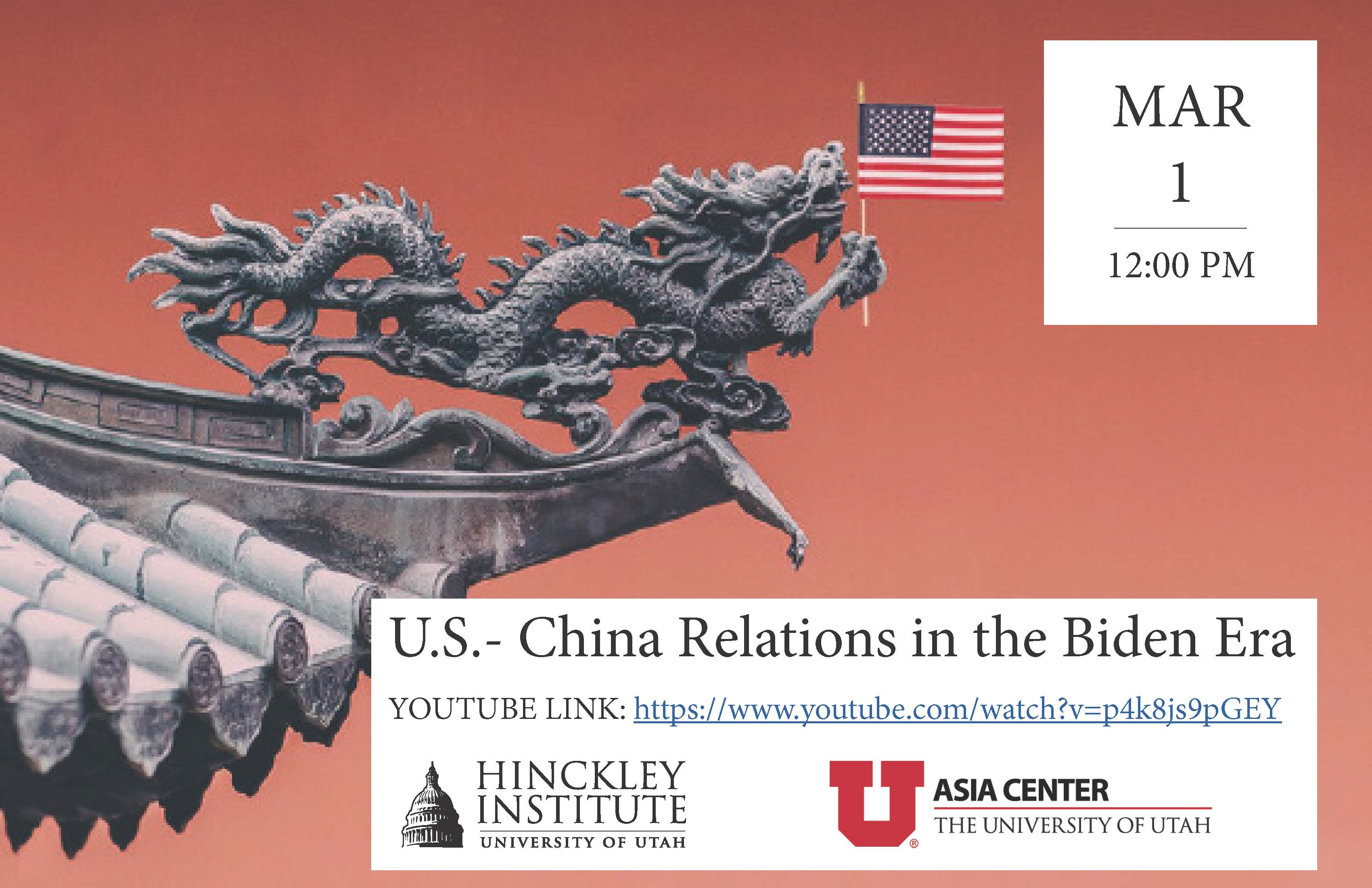 US-China relations in the Biden era Flyer
